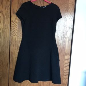 Black fit and flare dress
